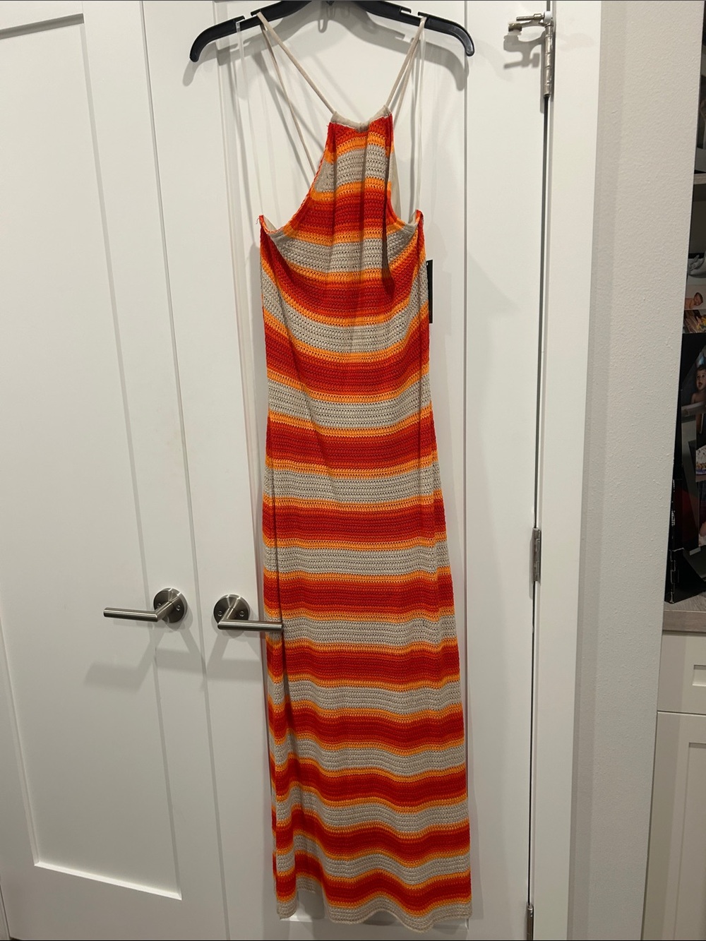 WILD FABLE Large Crotchet Multi-Color Midi Stripe Summer Long